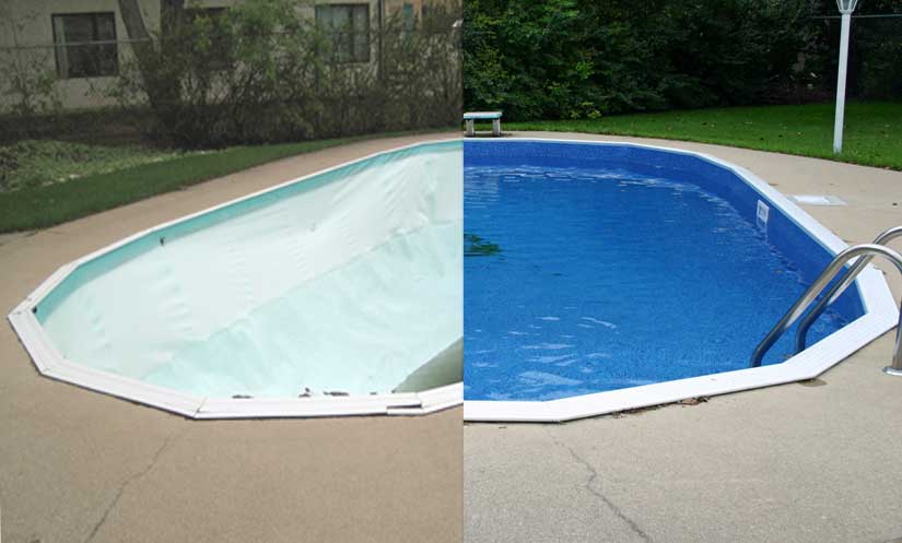 True rectangle vinyl liner pool traditional pool louisville by